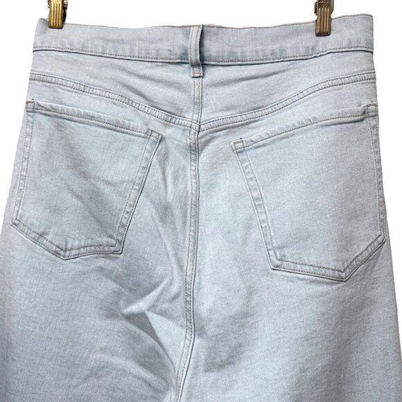 OLD NAVY Jeans Plus Size 22 Curvy Sky Hi Straight Blue Distressed Button Fly - Picture 3 of 13